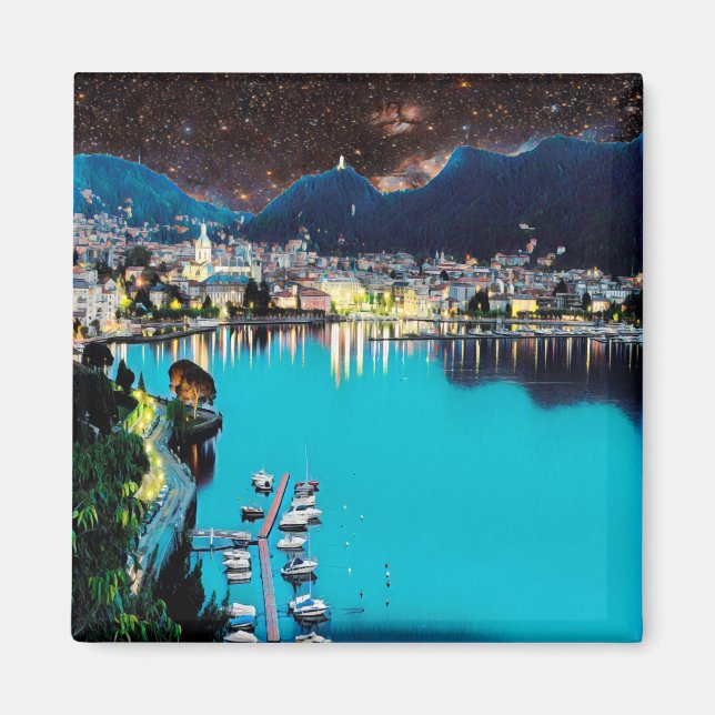 LMD001 COMO - Lake - Lombardia - Italy - Fridge Magnet (Front)