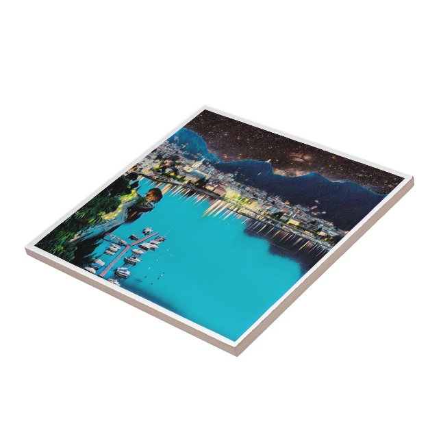 LMD001 COMO - Lake - Lombardia - Italy, Tile (Side)