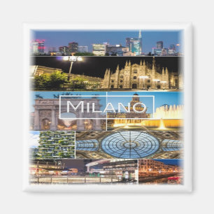 LMD003 MILAN, Mosaic, Lombardy, Italy,  Fridge Magnet