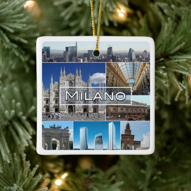 LMD004 MILAN, Milano, cathedral church,  Ceramic Ornament (Tree)