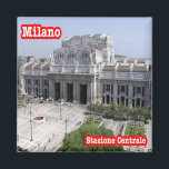 LMD010 MILAN Centrale Station Train Italy, Fridge Magnet<br><div class="desc">Here you will find the souvenir of your vacation. (LMD010 MILAN Centrale Station Train Italy Fridge magnet). Amaze friends and relatives with the unique souvenirs from your great trip. Try us. #LeoPepeDesign - milano stazione centrale,  europe italy lombardy,  leopepedesign,  travel trip photo tourism,  gift souvenir gadget fridge magnet.</div>