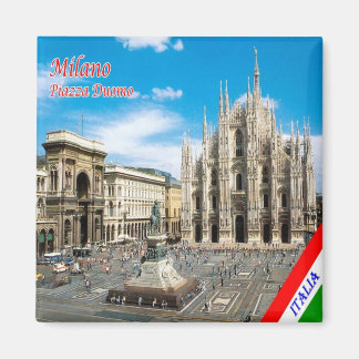 LMD011 MILAN, Piazza del Duomo Cathedral, Fridge Magnet