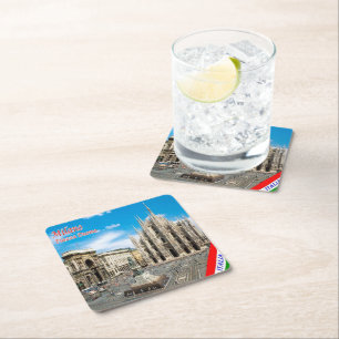 LMD011 MILAN, Piazza del Duomo Cathedral, Square P Paper Coaster