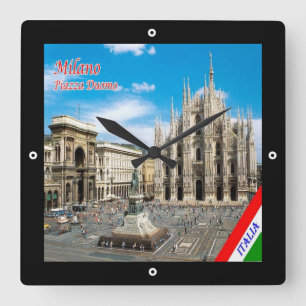 LMD011 MILAN, Piazza del Duomo Cathedral, Square Wall Clock