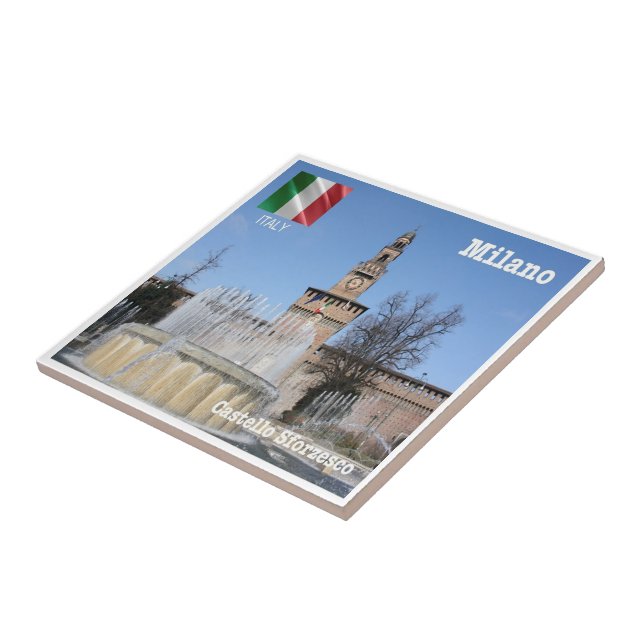 LMD019 CASTELLO SFORZESCO Fountain, Milan, Tile (Side)