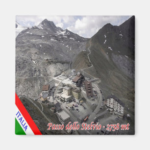 LMD051 PASSO dello STELVIO - Aerial View - Fridge  Magnet