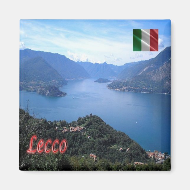 LMD069 Lecco Lake View, Fridge Magnet (Front)