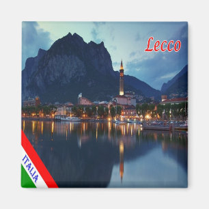 LMD076 LECCO, City at Sunset, Italy, Fridge Magnet
