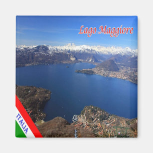 LMD077 LAKE MAGGIORE Aerial View, Italy, Fridge Magnet