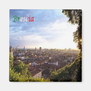 LMD099 BRESCIA Sunset, Italy, Fridge Magnet