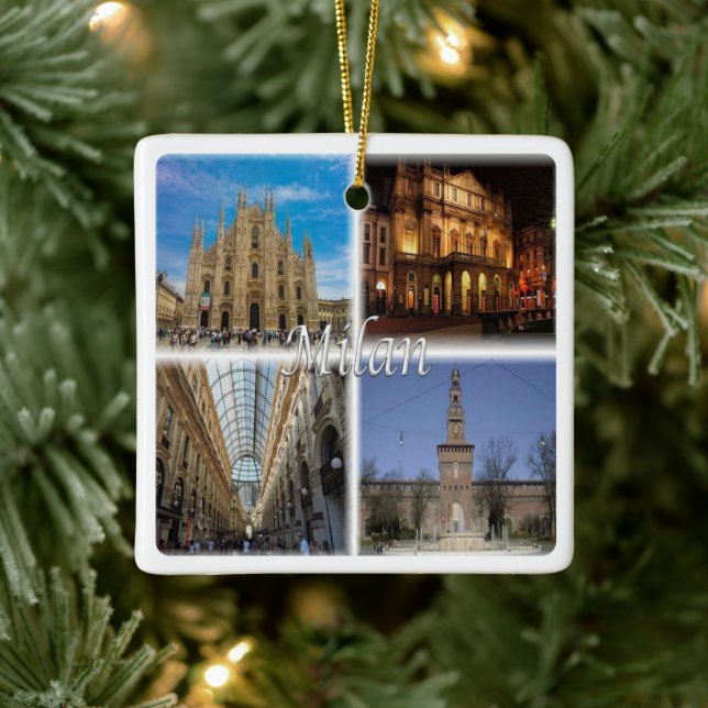 LMD117 MILAN mosaic, Lombardy, Italy, Ceramic Ornament (Tree)