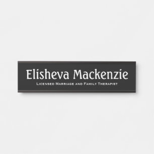 LMFT Therapist Office Door Sign Name Plate
