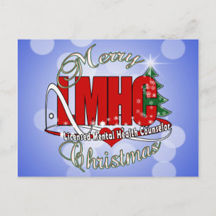 LMHC CHRISTMAS Licensed Mental Health Counsellor Holiday Postcard