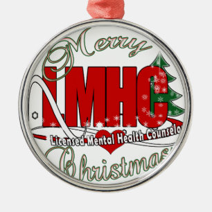 LMHC CHRISTMAS Licensed Mental Health Counsellor Metal Tree Decoration