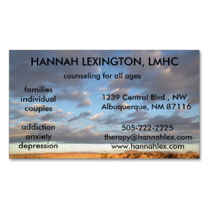 LMHC Counsellor Magnet, advertising networking Magnetic Business Card