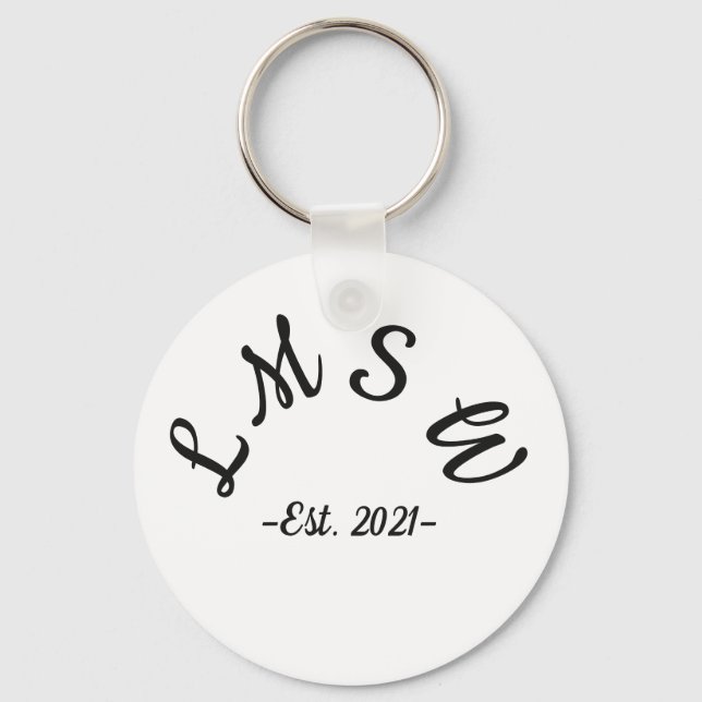 LMSW est. 2021  Key Ring (Front)