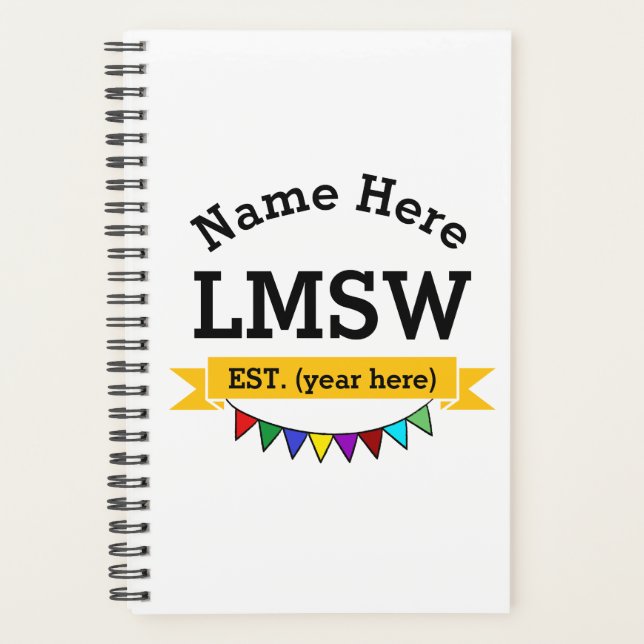 LMSW Gift Licensed Master Social Worker Planner (Front)