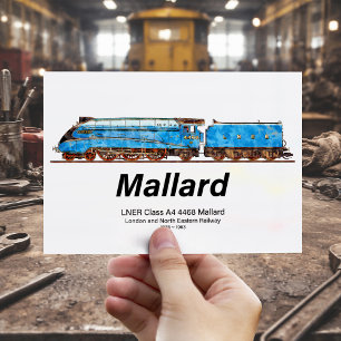 LNER Class A4 4468 Mallard - Fastest Steam Loco Postcard