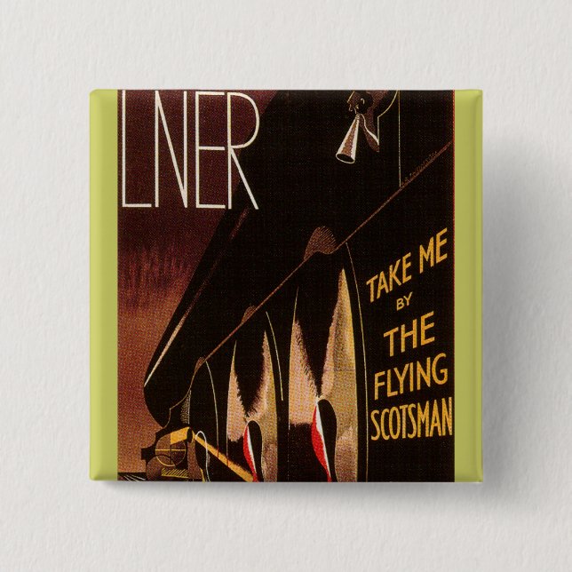 LNER Flying Scotsman 15 Cm Square Badge (Front)