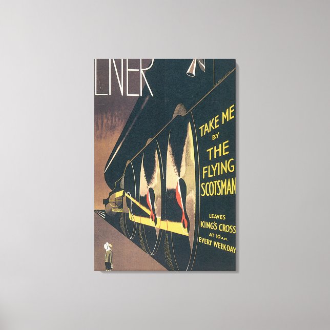LNER The Flying Scotsman Vintage Travel Poster Canvas Print (Front)