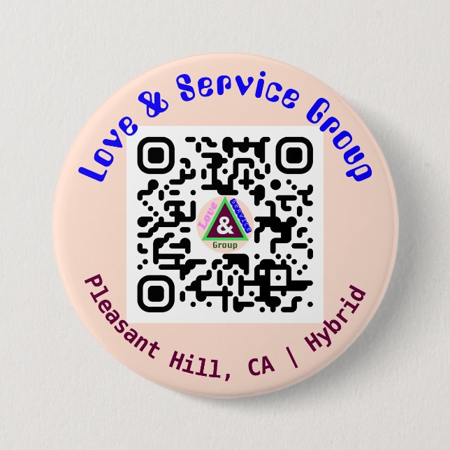 LNS Linktree QR Code Button Peach (Front)