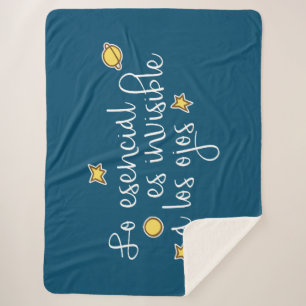 Lo esencial es invisible a los ojos  sherpa blanket