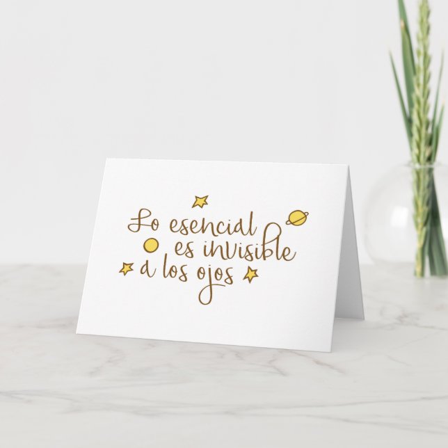 Lo esencial es invisible a los ojos  thank you card (Front)