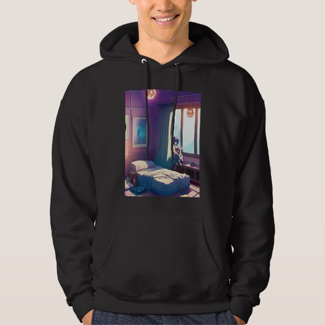 Lo fi hip hop chillhop chill beats aesthetics  162 hoodie (Front)