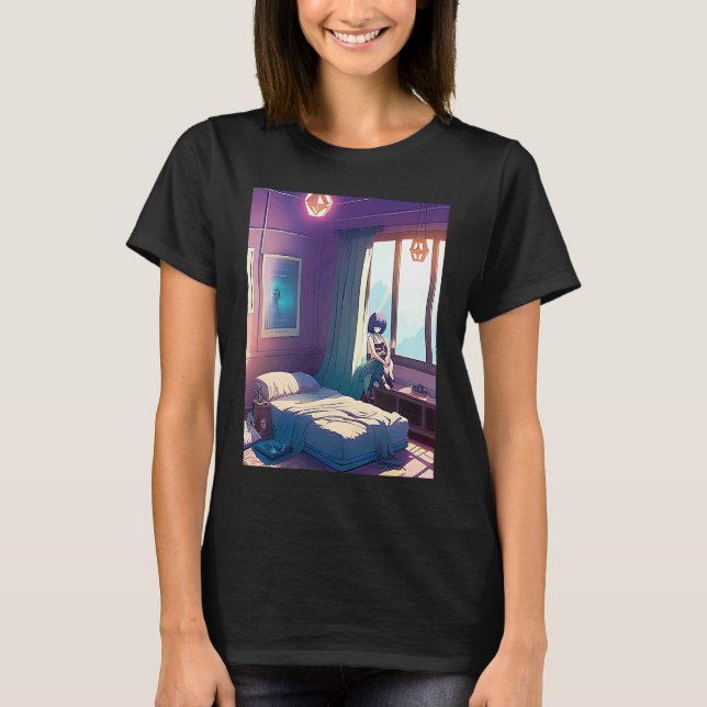 Lo fi hip hop chillhop chill beats aesthetics  162 T-Shirt (Front)