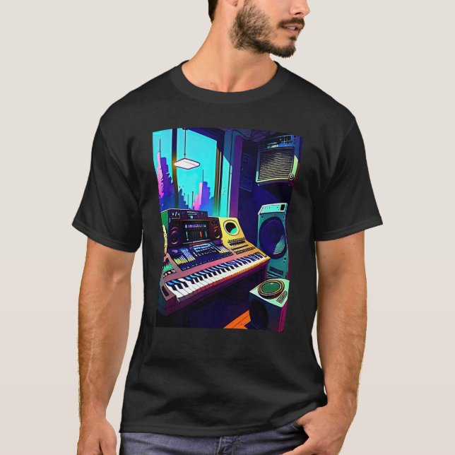 Lo fi hip hop chillhop chill beats aesthetics  16 T-Shirt (Front)