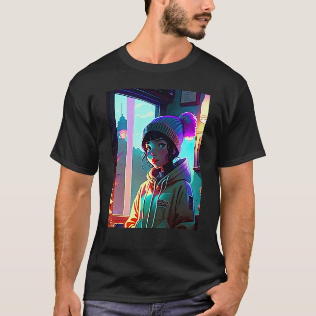 Lo fi hip hop chillhop chill beats aesthetics  17 T-Shirt (Front)