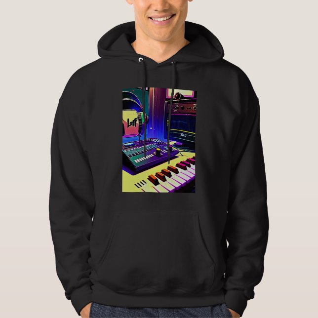 Lo fi hip hop chillhop chill beats aesthetics  84 hoodie (Front)