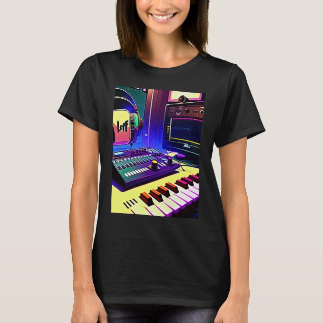Lo fi hip hop chillhop chill beats aesthetics  84 T-Shirt (Front)