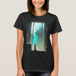 Lo fi hip hop chillhop chill beats aesthetics cat  T-Shirt