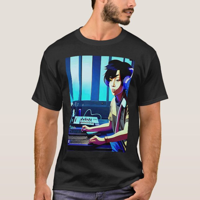 Lo fi hip hop chillhop chill beats boy aesthetics  T-Shirt (Front)