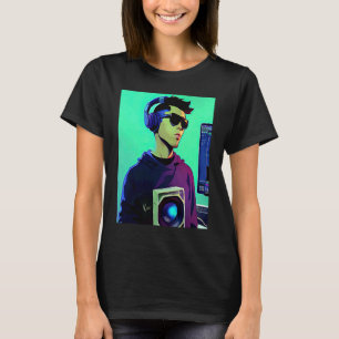 Lo fi hip hop chillhop chill beats boy aesthetics T-Shirt