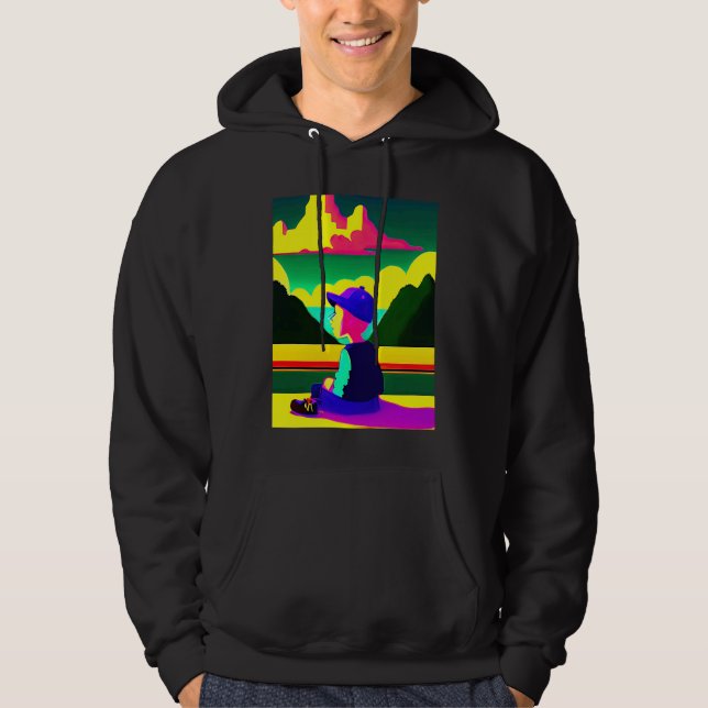 Lo fi hip hop chillhop chill beats lofi aesthetics hoodie (Front)