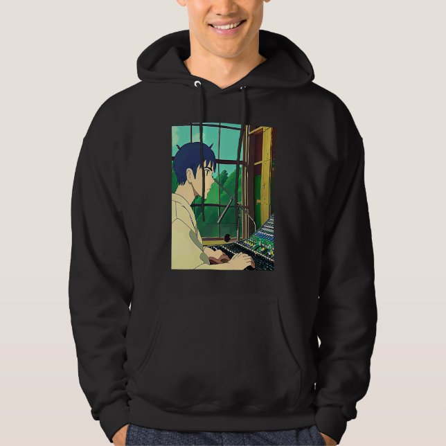 Lo fi hip hop chillhop chill beats lofi aesthetics hoodie (Front)