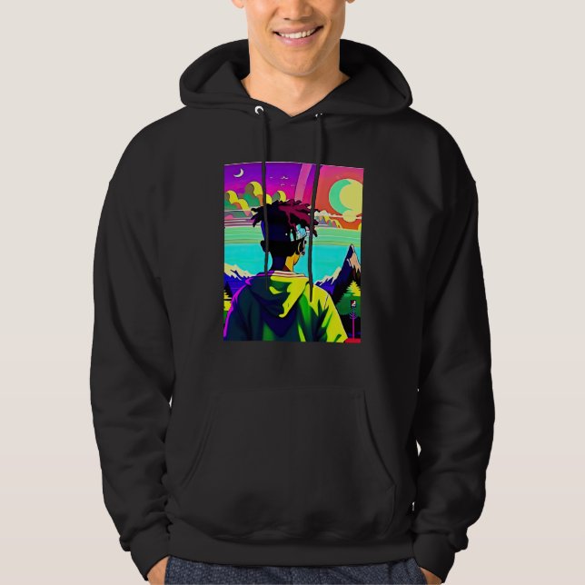 Lo fi hip hop chillhop chill beats lofi aesthetics hoodie (Front)