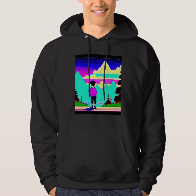 Lo fi hip hop chillhop chill beats lofi aesthetics hoodie (Front)