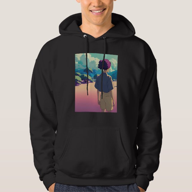 Lo fi hip hop chillhop chill beats lofi aesthetics hoodie (Front)