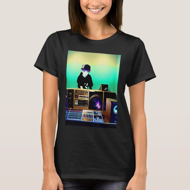 Lo fi hip hop chillhop chill beats lofi aesthetics T-Shirt (Front)