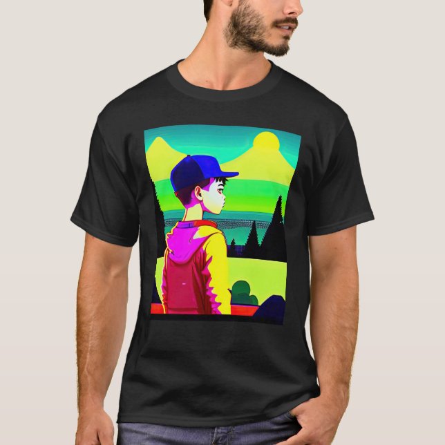 Lo fi hip hop chillhop chill beats lofi aesthetics T-Shirt (Front)