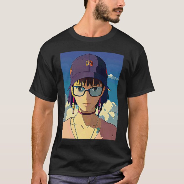 Lo fi hip hop chillhop chill beats lofi aesthetics T-Shirt (Front)