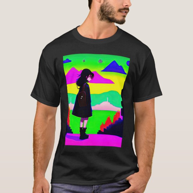 Lo fi hip hop chillhop chill beats lofi aesthetics T-Shirt (Front)