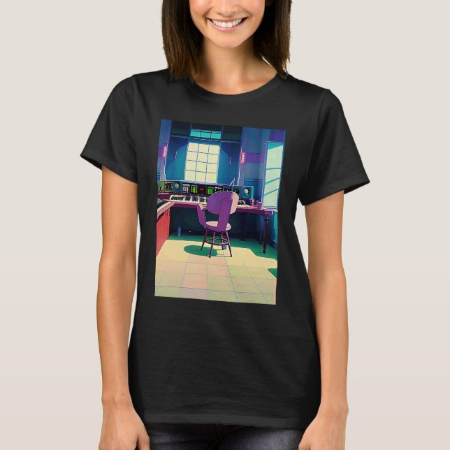 Lo fi hip hop chillhop chill beats lofi aesthetics T-Shirt (Front)