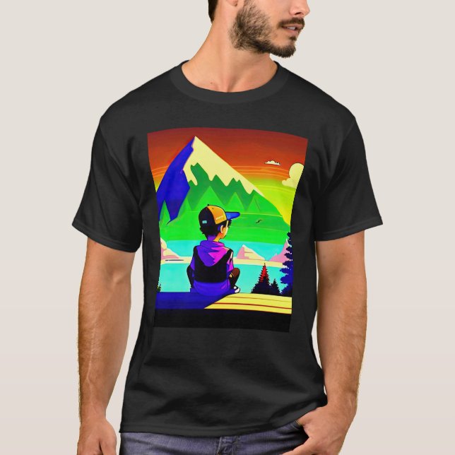 Lo fi hip hop chillhop chill beats lofi aesthetics T-Shirt (Front)