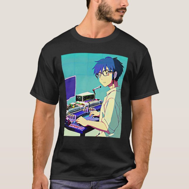 Lo fi hip hop chillhop chill beats lofi aesthetics T-Shirt (Front)