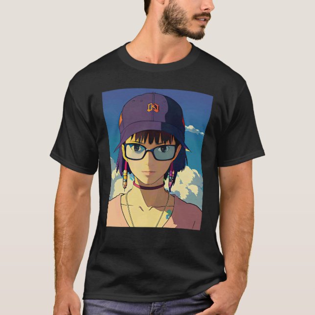 Lo fi hip hop chillhop chill beats lofi aesthetics T-Shirt (Front)