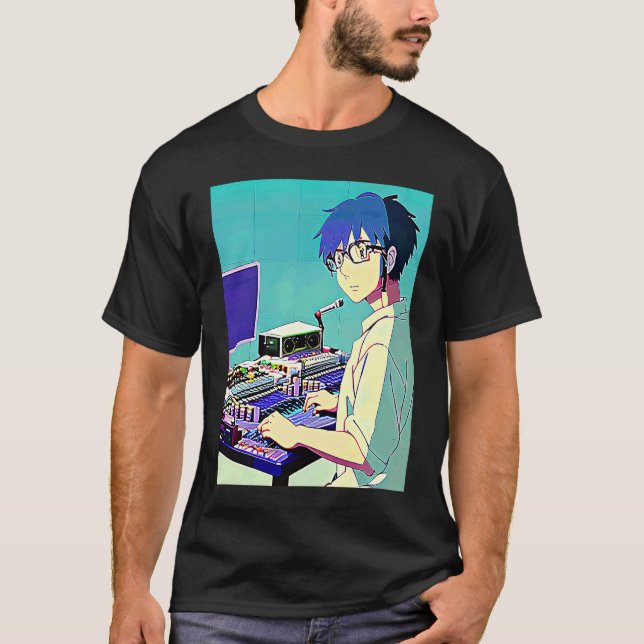 Lo fi hip hop chillhop chill beats lofi aesthetics T-Shirt (Front)